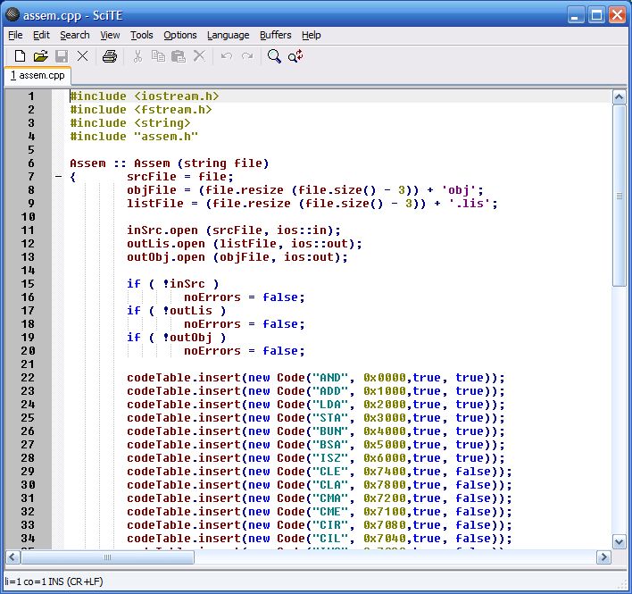 SciTE interface preview 1