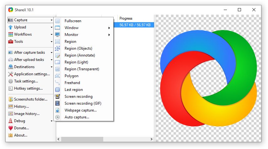 ShareX interface preview 2
