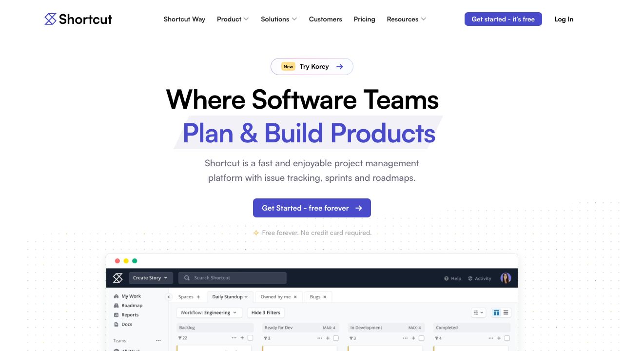 Shortcut official website preview