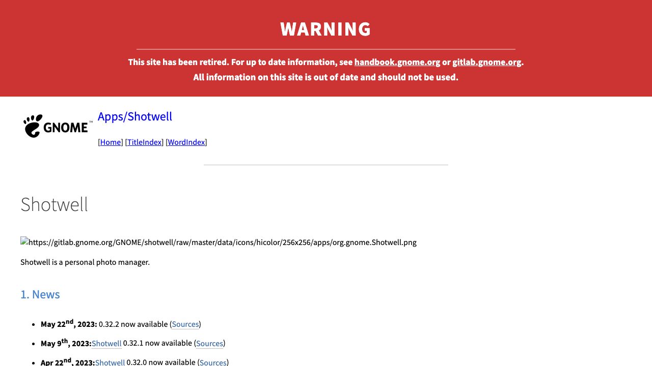 Shotwell Photo Manager official website preview