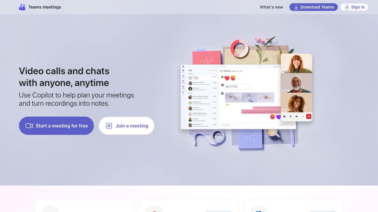 Skype official website preview