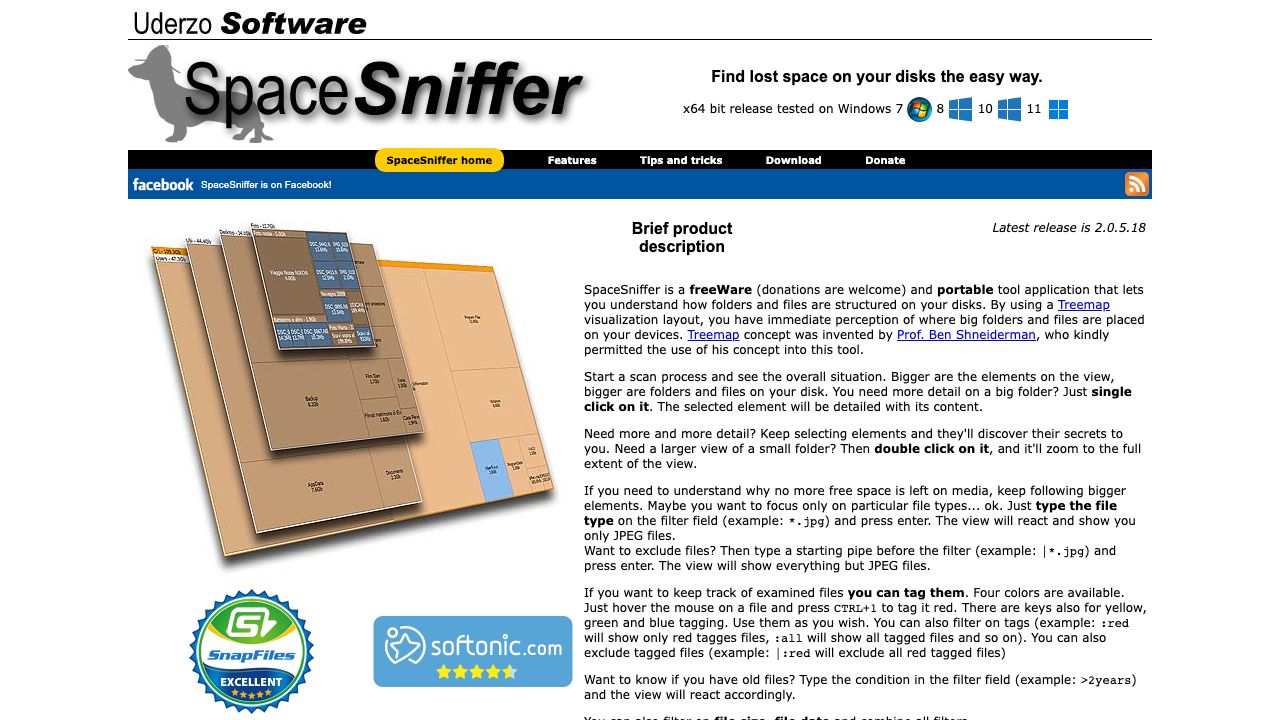 SpaceSniffer official website preview