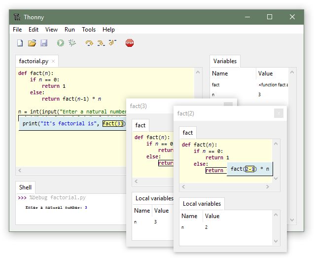 Thonny interface preview 1