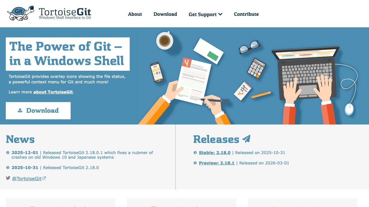 TortoiseGit official website preview