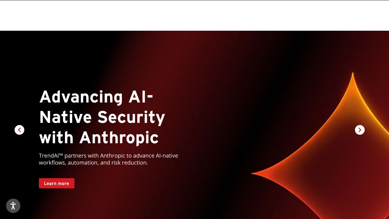 Trend Micro official website preview