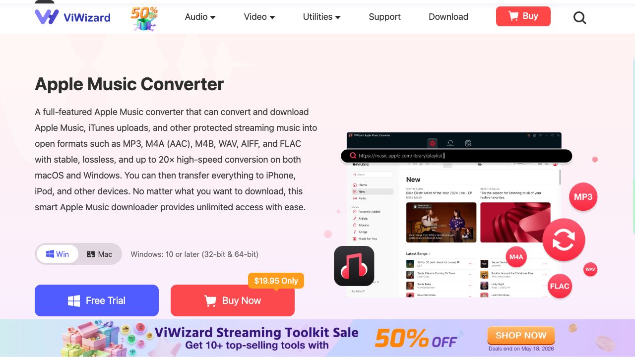 TunesKit Audio Converter official website preview