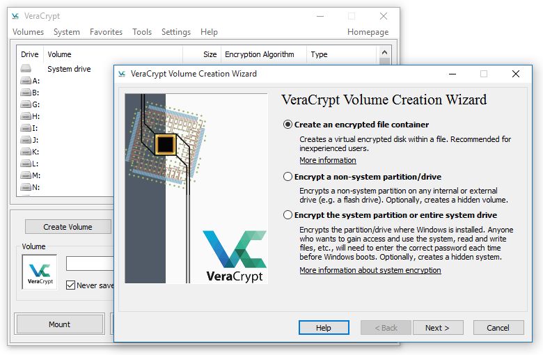 VeraCrypt interface preview 1
