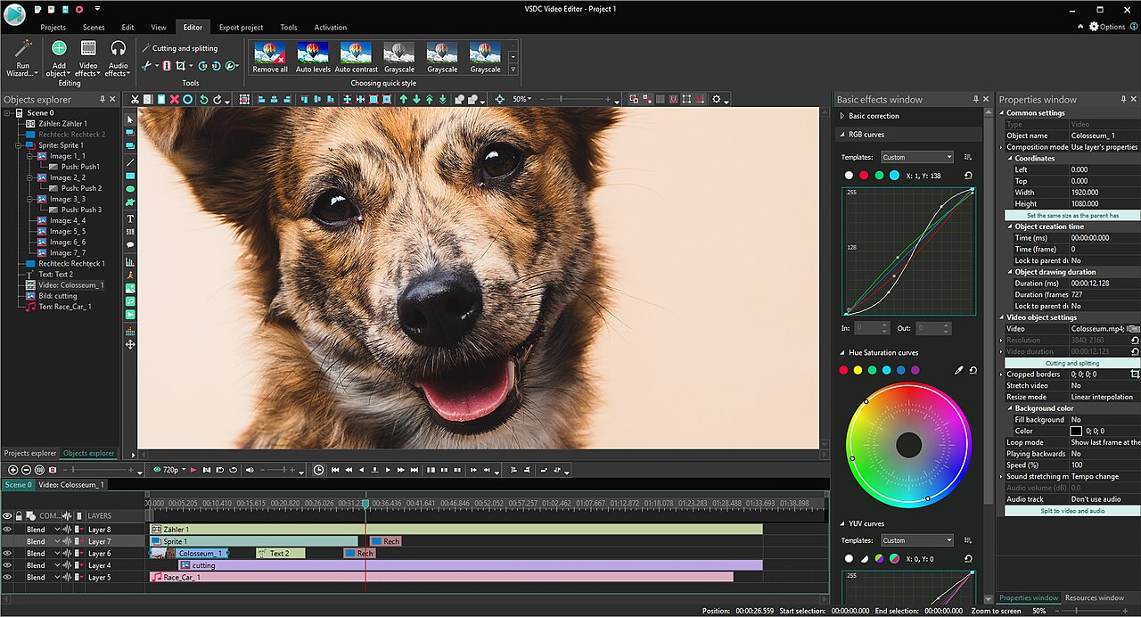 VSDC Free Video Editor interface preview 1