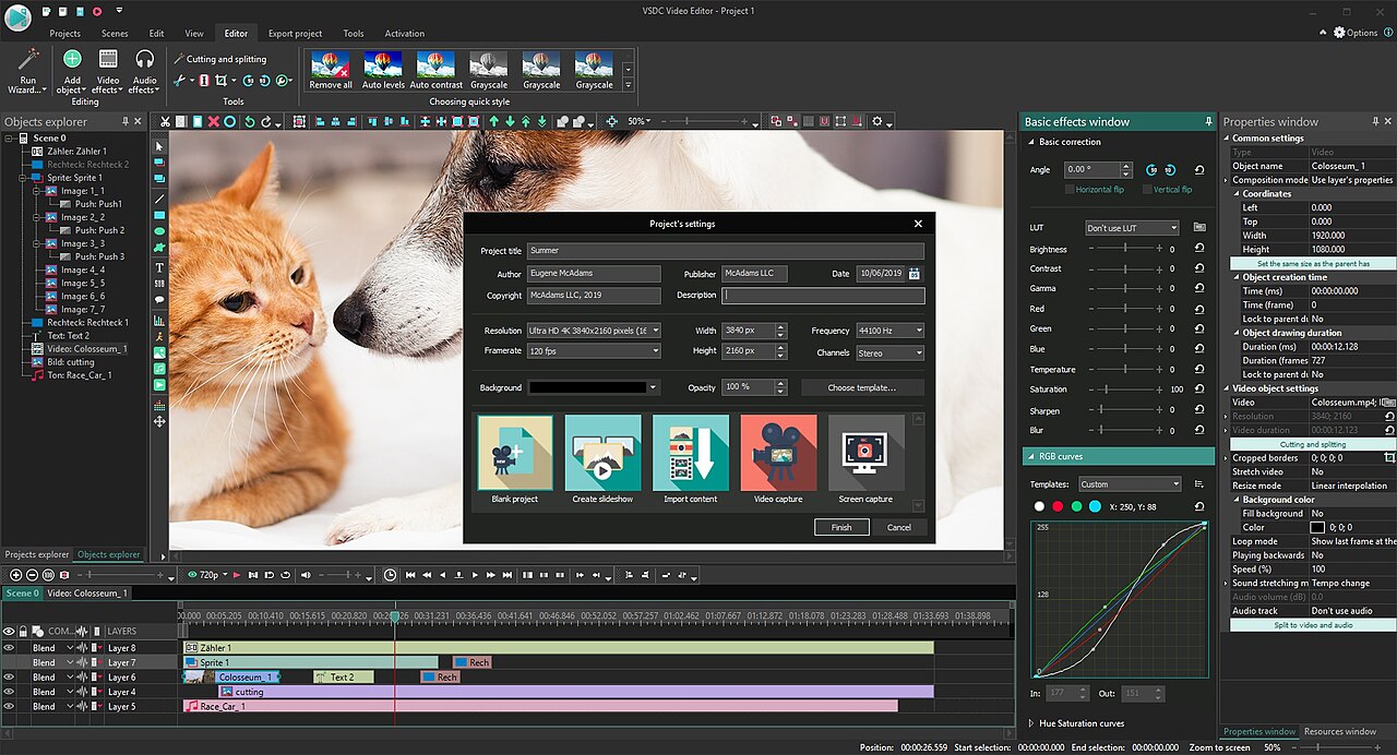 VSDC Free Video Editor interface preview 4