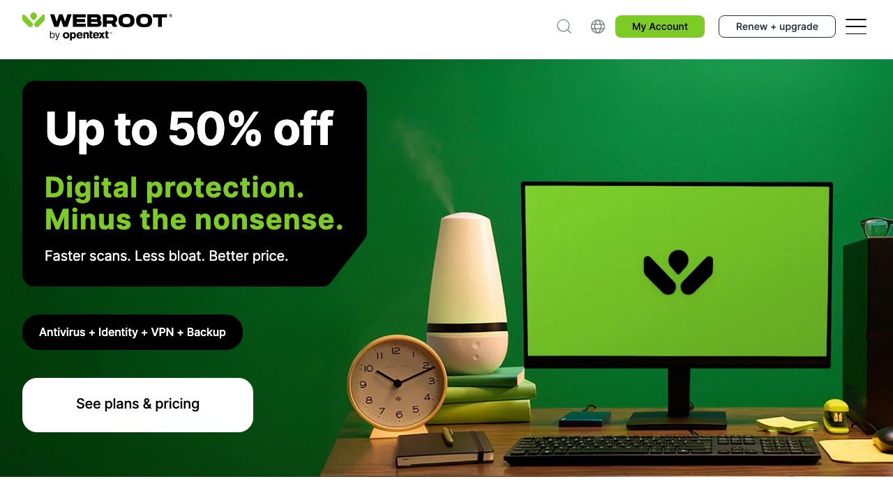 Webroot official website preview