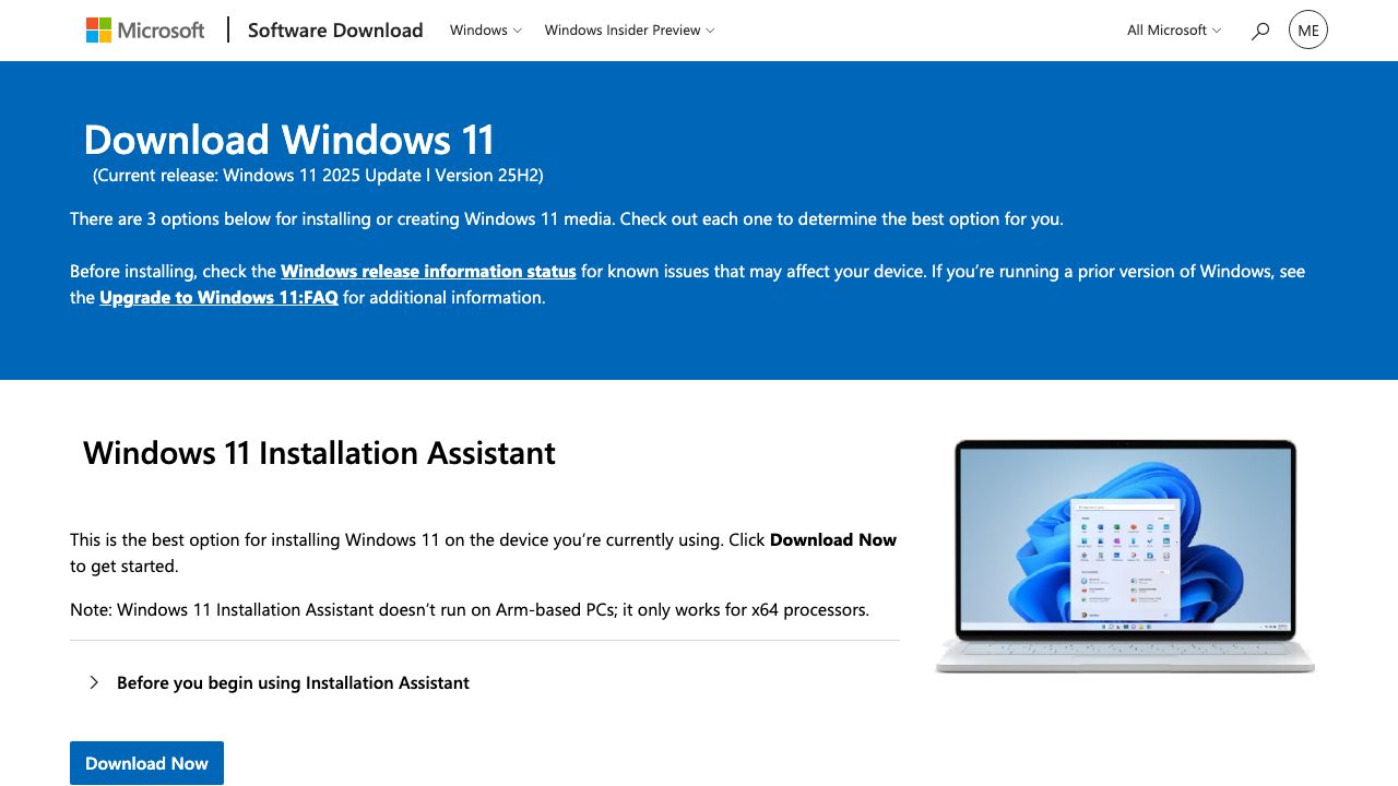Windows 11 ISO official website preview