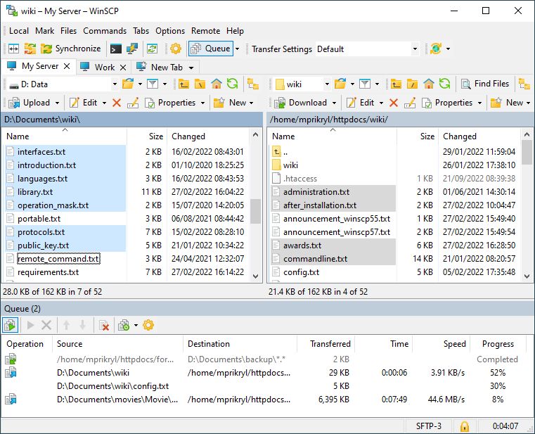 WinSCP interface preview 2