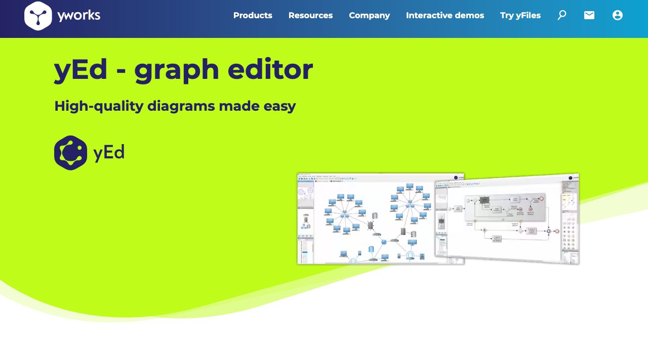 yEd Graph Editor official website preview
